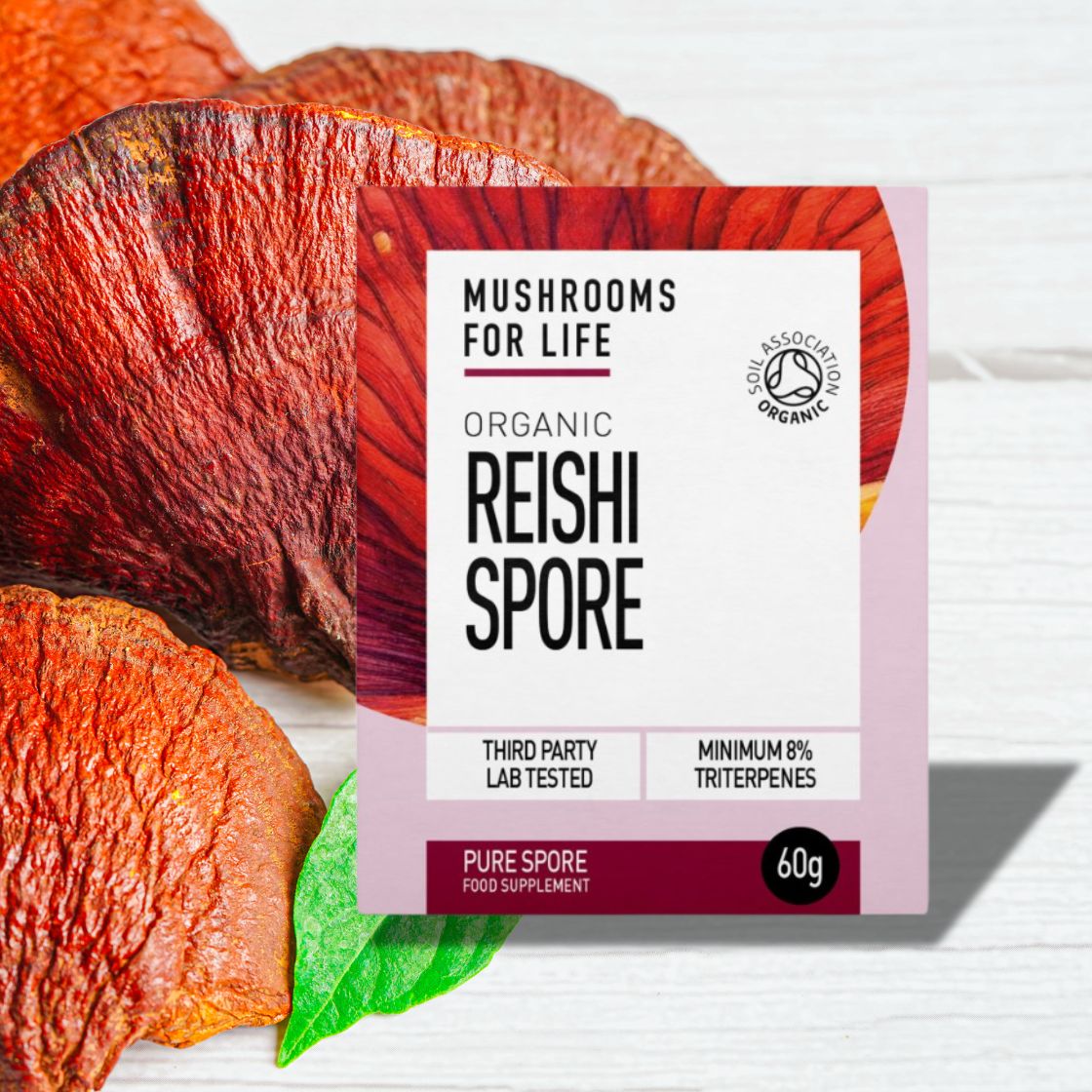 Mushrooms For Life Reishi Spóry (Lesklokorka lesklá)